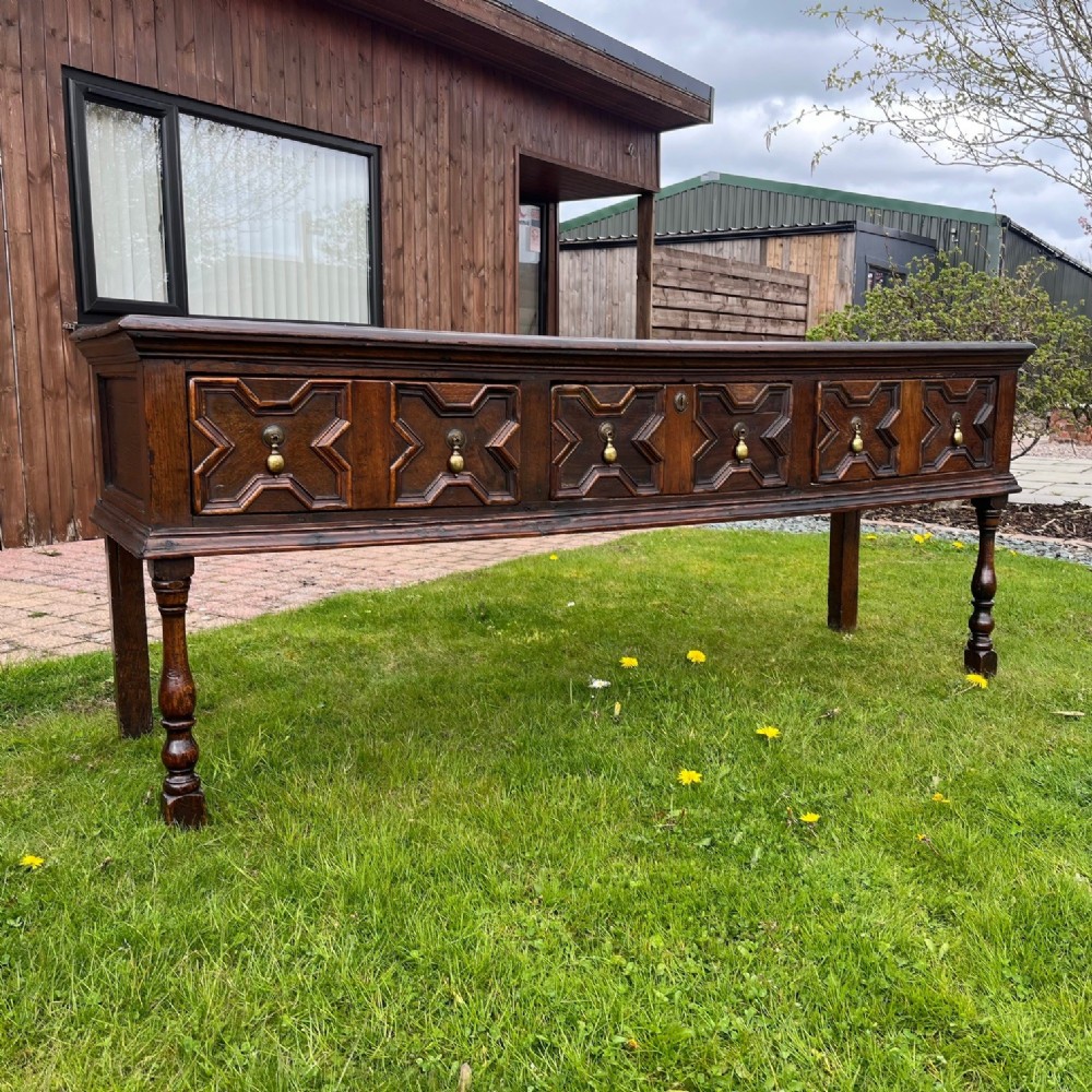 A Late 17th Century oak dresser base