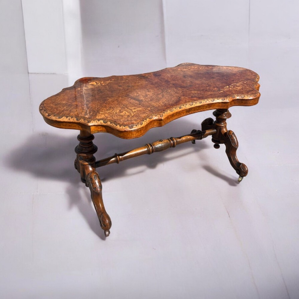 A beautiful Victorian Period burr walnut coffee table