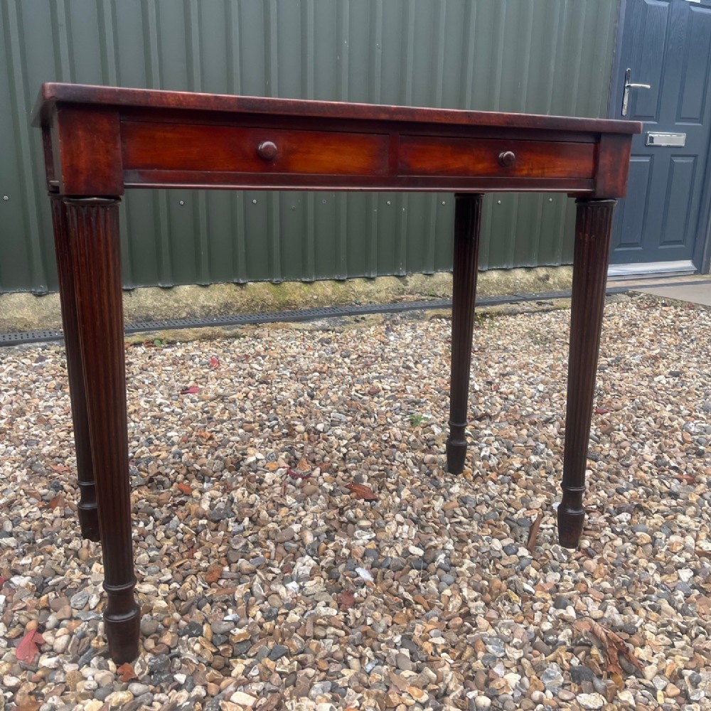 A Regency Period mahogany two drawer side table