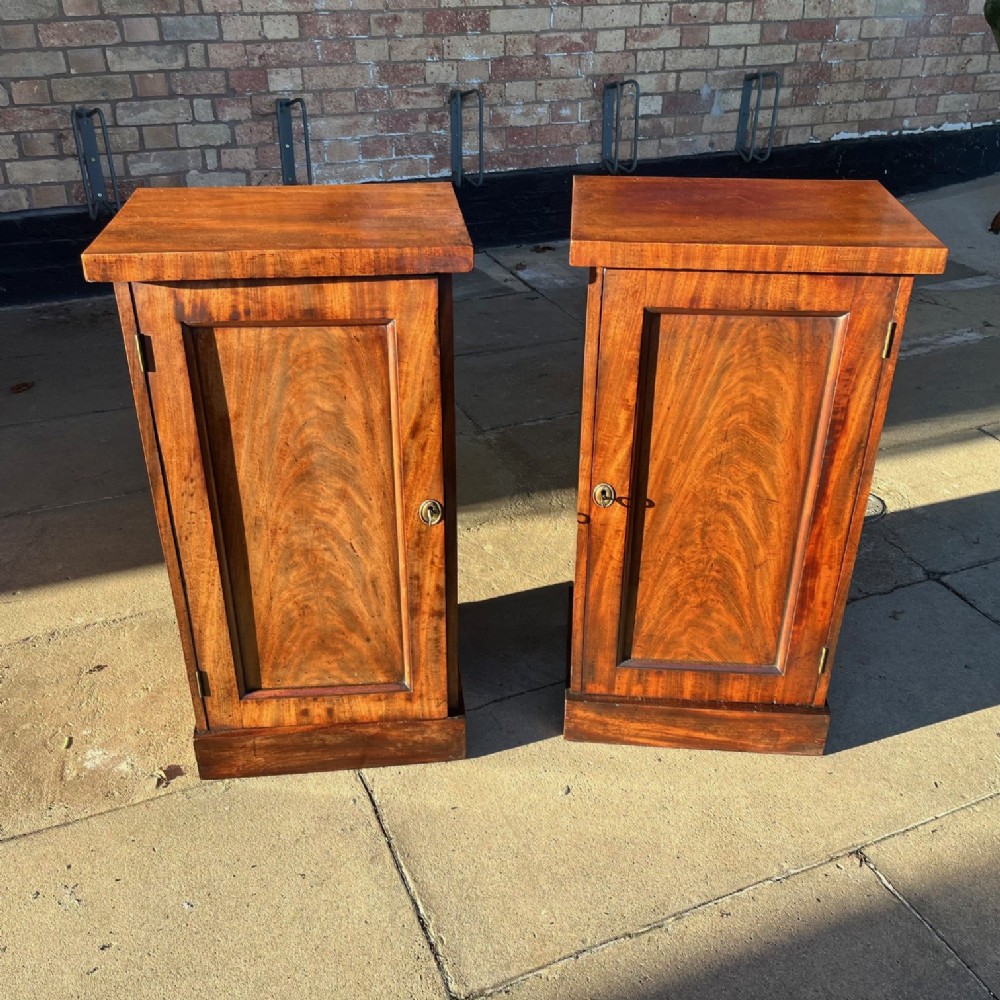 A Pair of Victorian Period mahogany bedside cabinets