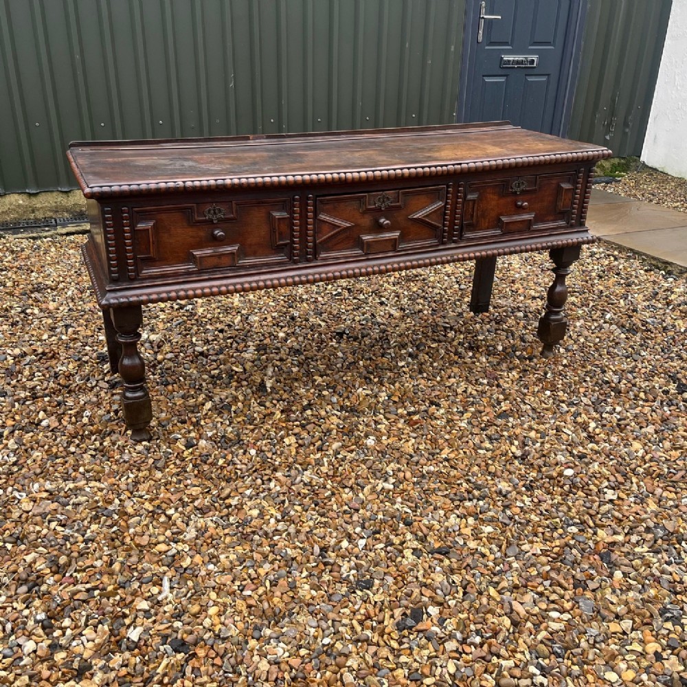 A Late 17th Century oak dresser base