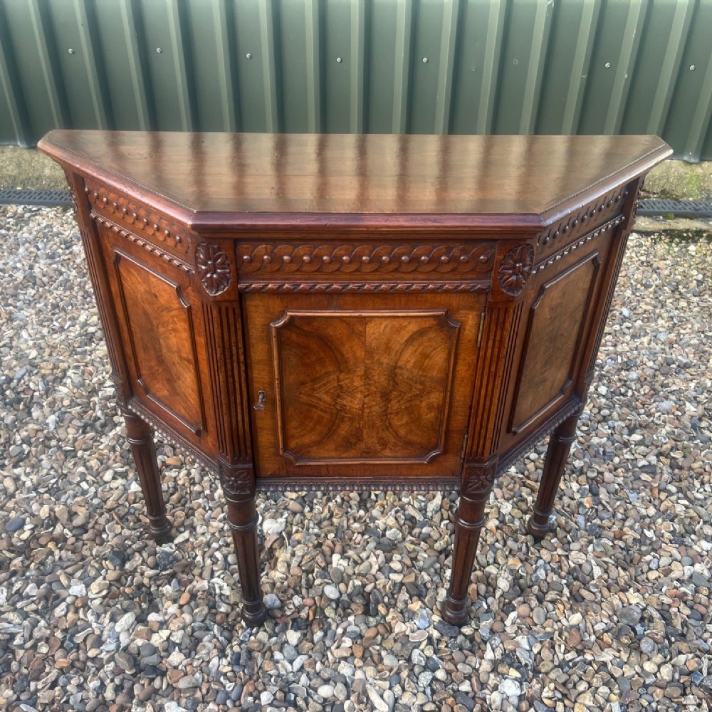 An Edwardian Period walnut side cabinet