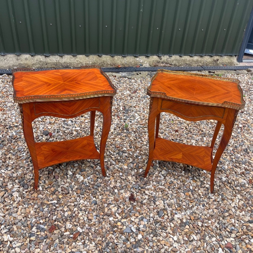 A good quality pair of French Kingwood Side Tables