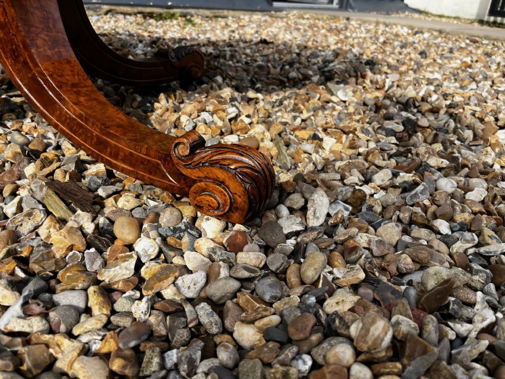 A Fine Quality Victorian Period Burr Walnut Oval Coffee Table View VI