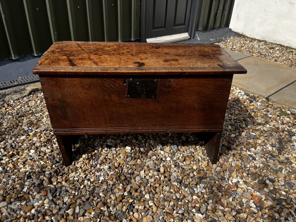 A Late 17th Century Oak Five Plank Coffer.