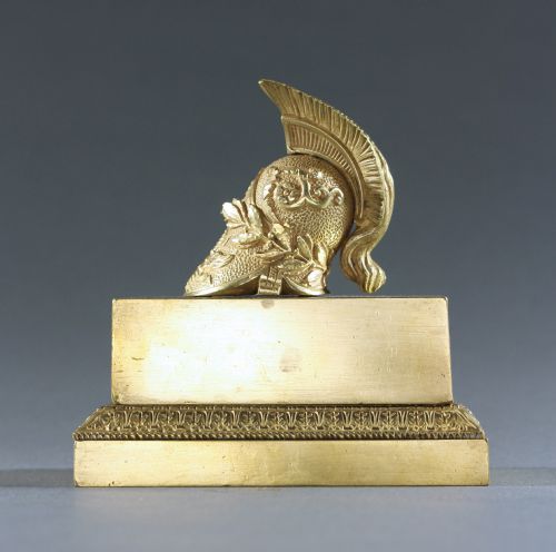 FRENCH EMPIRE GILT BRONZE CLASSICAL CAMPAIGN INKWELL - ADDITIONAL PHOTO 2