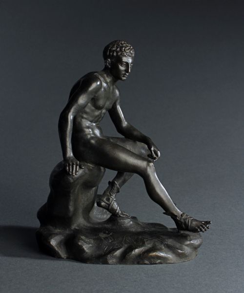 grand tour seated hermes bronze sculpture - CATEGORY: ANTIQUE METAL - DATED 1860