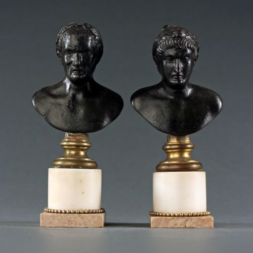 rare pair of renaissance period classical emperors - CATEGORY: ANTIQUE SCULPTURES - DATED 16TH CENTURY