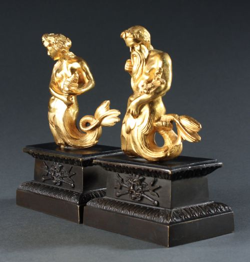 TRITON AND NEREID STATUETTES - ADDITIONAL PHOTO 1