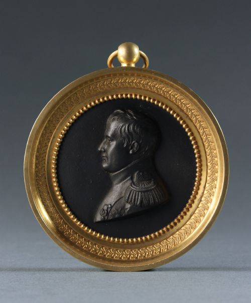 rare berlin iron plaque of napoleon in ormolu frame - CATEGORY: ANTIQUE METAL - DATED 19TH CENTURY