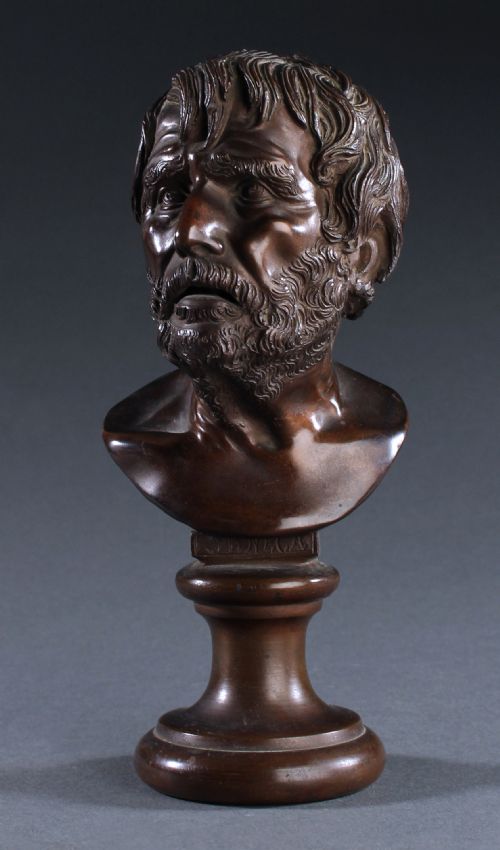 GRAND TOUR BRONZE BUST OF SENECA - ADDITIONAL PHOTO 1