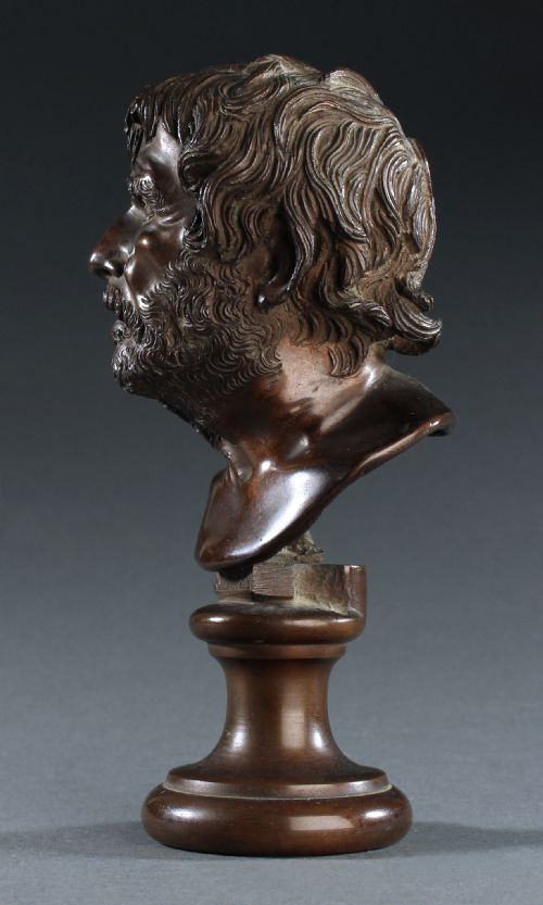 GRAND TOUR BRONZE BUST OF SENECA - ADDITIONAL PHOTO 2