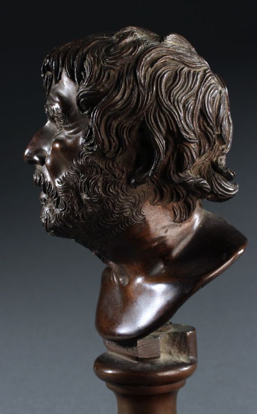 GRAND TOUR BRONZE BUST OF SENECA - ADDITIONAL PHOTO 6