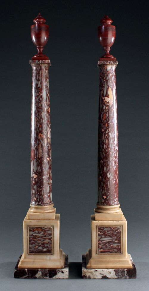 pair of 18th century grand tour specimen marble columns - CATEGORY: ANTIQUE MISCELLANEOUS - DATED 18TH CENTURY