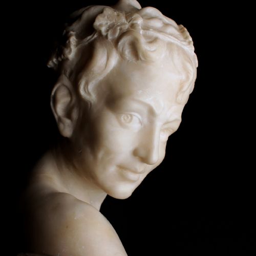 BUST OF A YOUNG FAUN BY GUGLIELMO PUGI - ADDITIONAL PHOTO 5