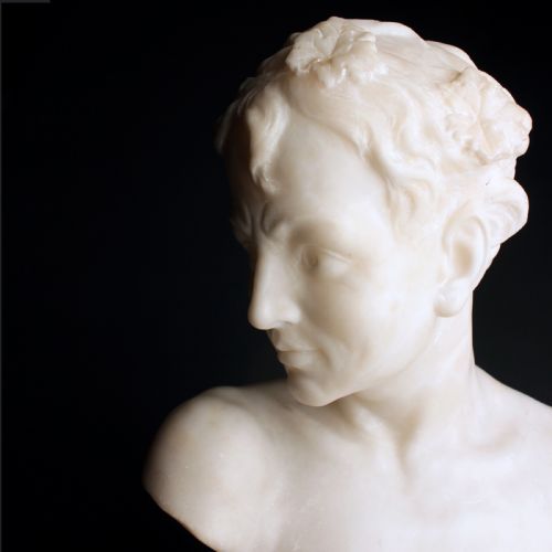 BUST OF A YOUNG FAUN BY GUGLIELMO PUGI - ADDITIONAL PHOTO 7
