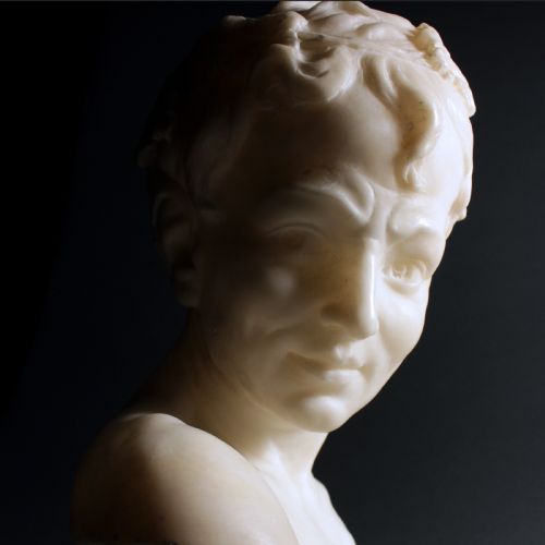 BUST OF A YOUNG FAUN BY GUGLIELMO PUGI - ADDITIONAL PHOTO 8