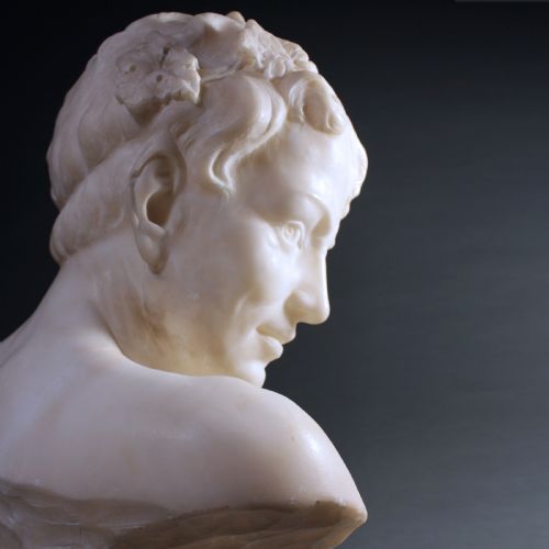 BUST OF A YOUNG FAUN BY GUGLIELMO PUGI - ADDITIONAL PHOTO 9