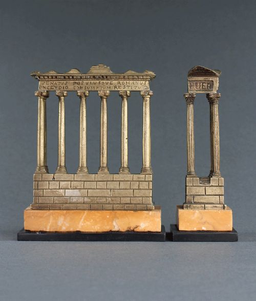 Grand Tour Bronze Temples of Saturn and Vespasian