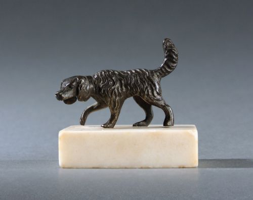 georgian hunting dog paperweight - CATEGORY: ANTIQUE METAL - DATED 19TH CENTURY