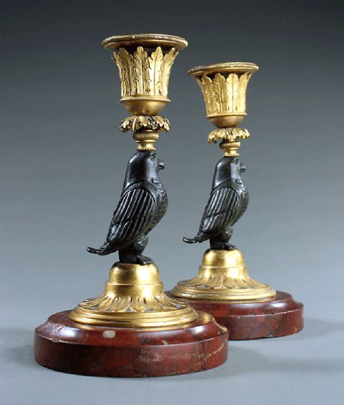 Empire Style 'Retour D'egypte' Candlesticks