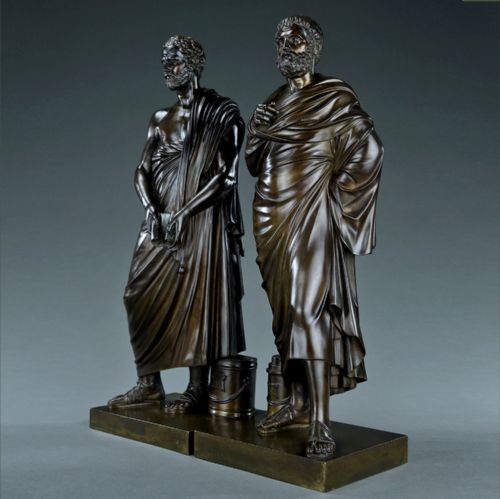 Grand Tour bronzes of Sophocles and Demosthenes