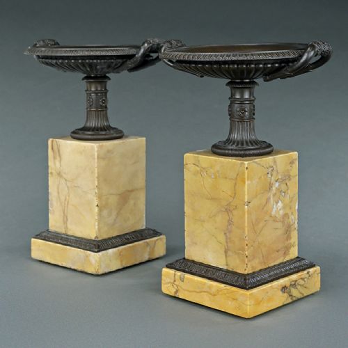 French Bronze Library Tazzas