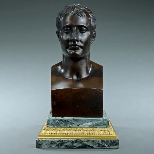 Large Bronze Bust of Napoleon After Chaudet