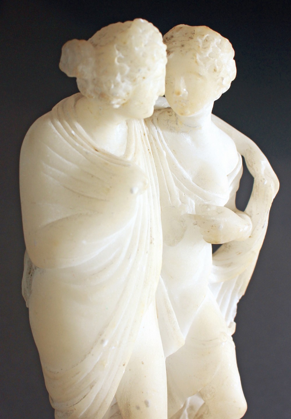 Grand Tour Pair of Alabaster Florentine Statues View IV