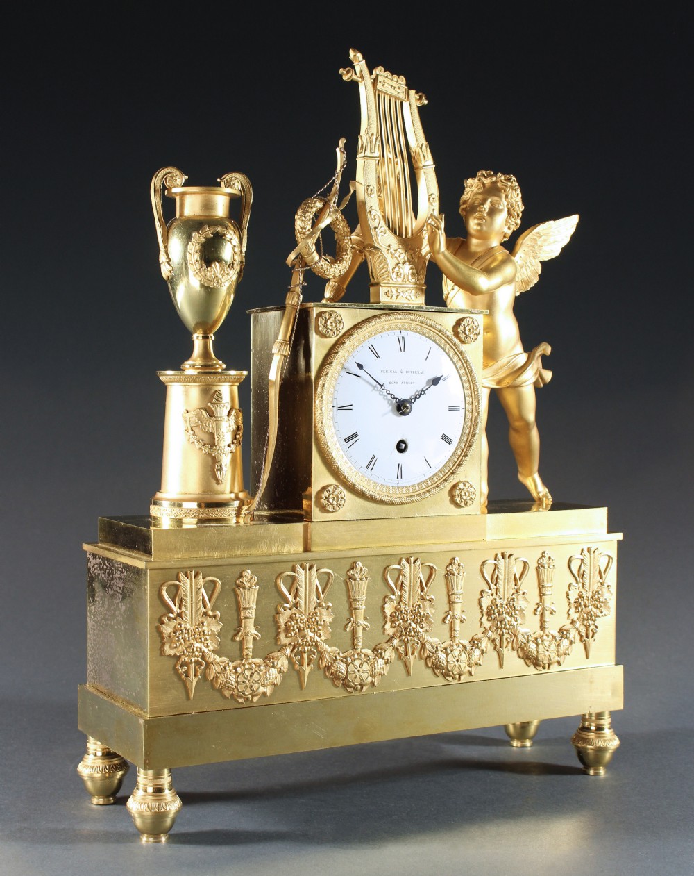 Superb Rare English Regency Mantel Clock by Perigal & Duterrau View II