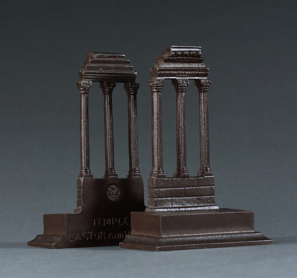 Bradley and Hubbard Grand Tour Temple of Castor and Pollux bookends