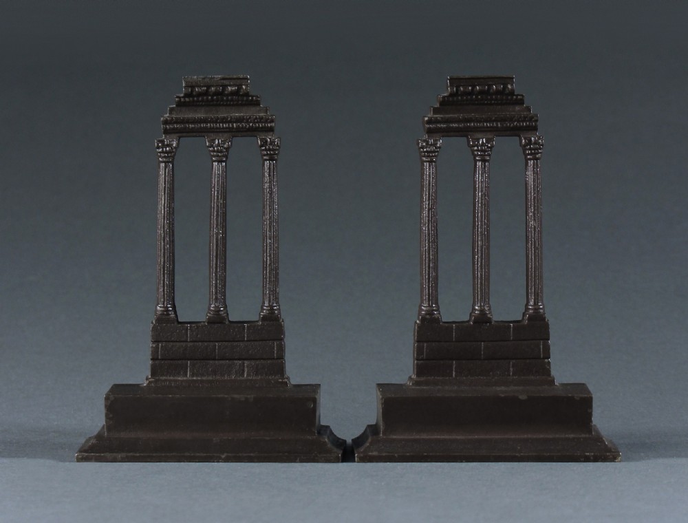 Bradley and Hubbard Grand Tour Temple of Castor and Pollux bookends View II