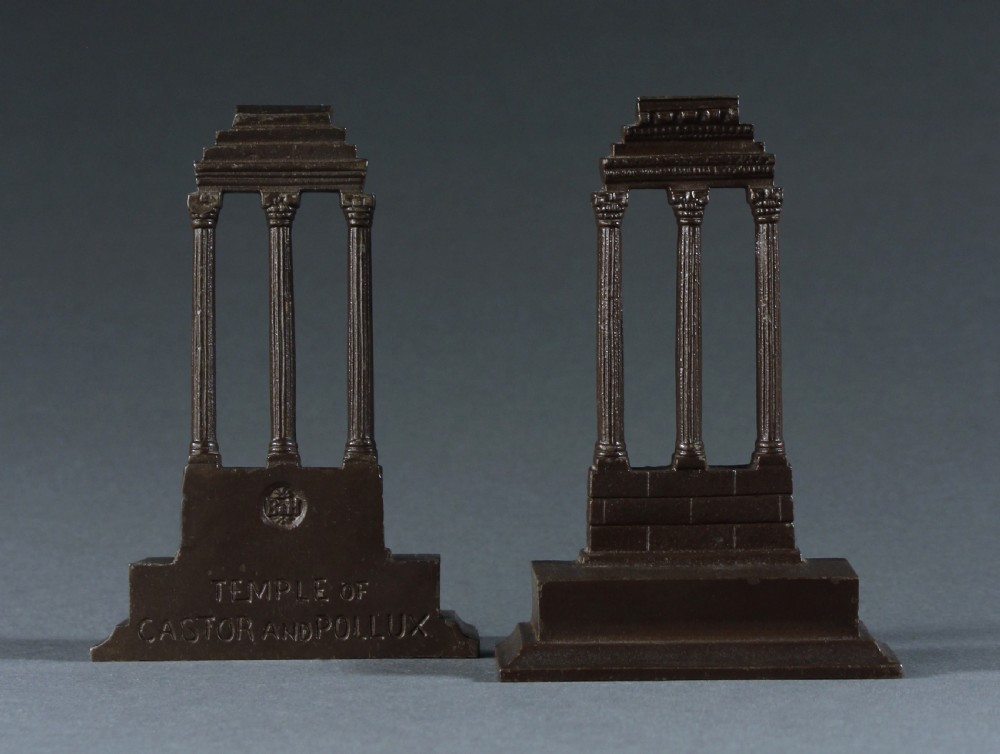 Bradley and Hubbard Grand Tour Temple of Castor and Pollux bookends View III