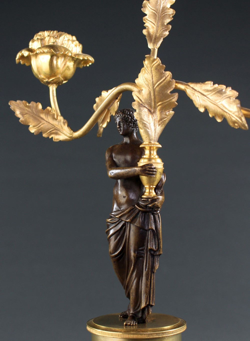 Pair of French Empire figural candelabra  View VI
