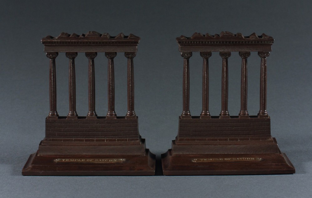 Temple of Saturn bookends by Bradley & Hubbard View IV