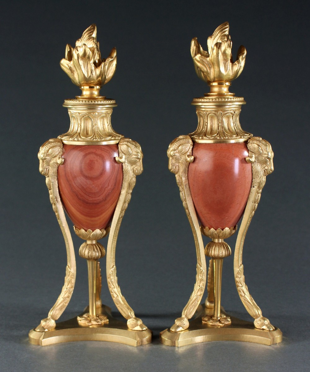 Pair of Louis XVI style cassolette candlesticks View II