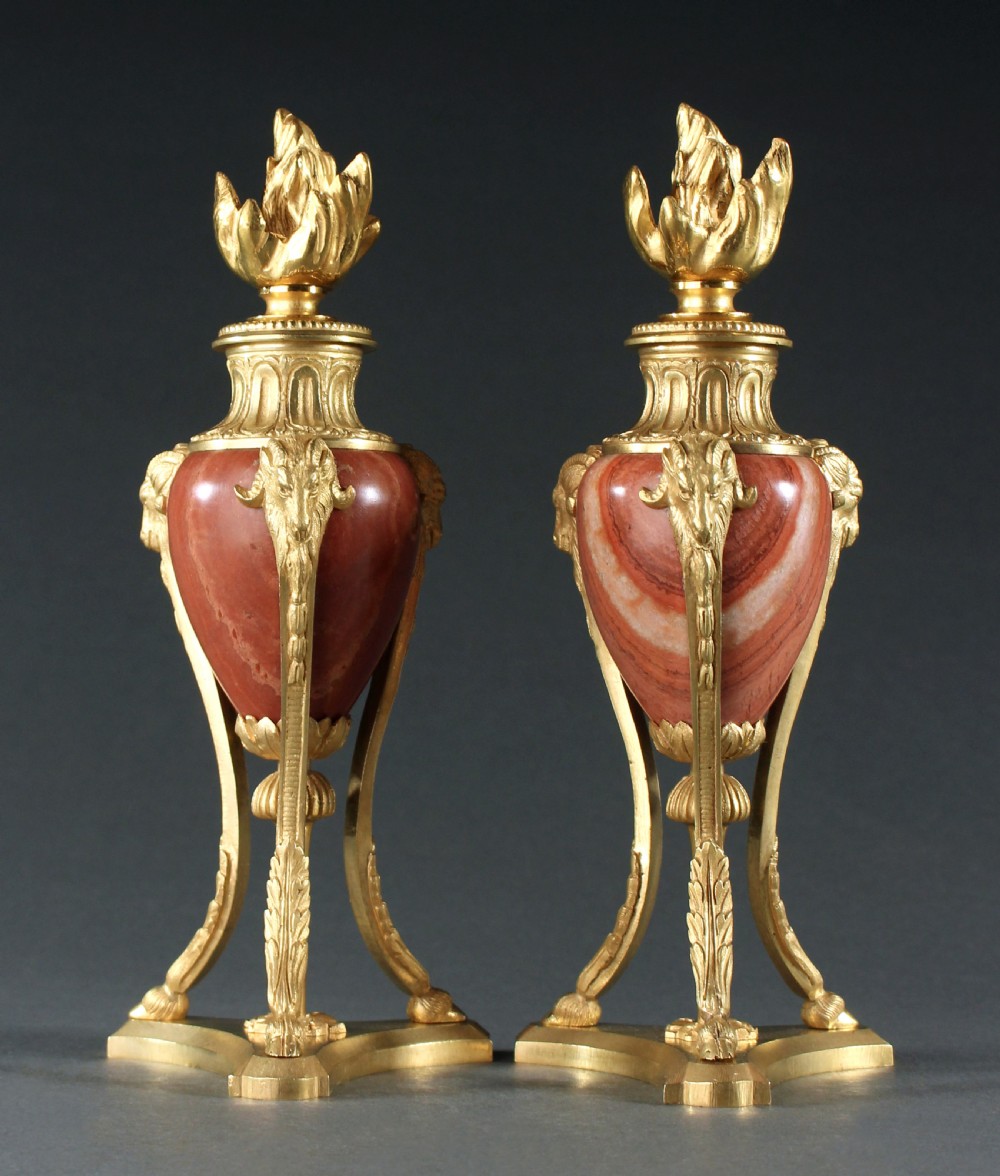 Pair of Louis XVI style cassolette candlesticks View III