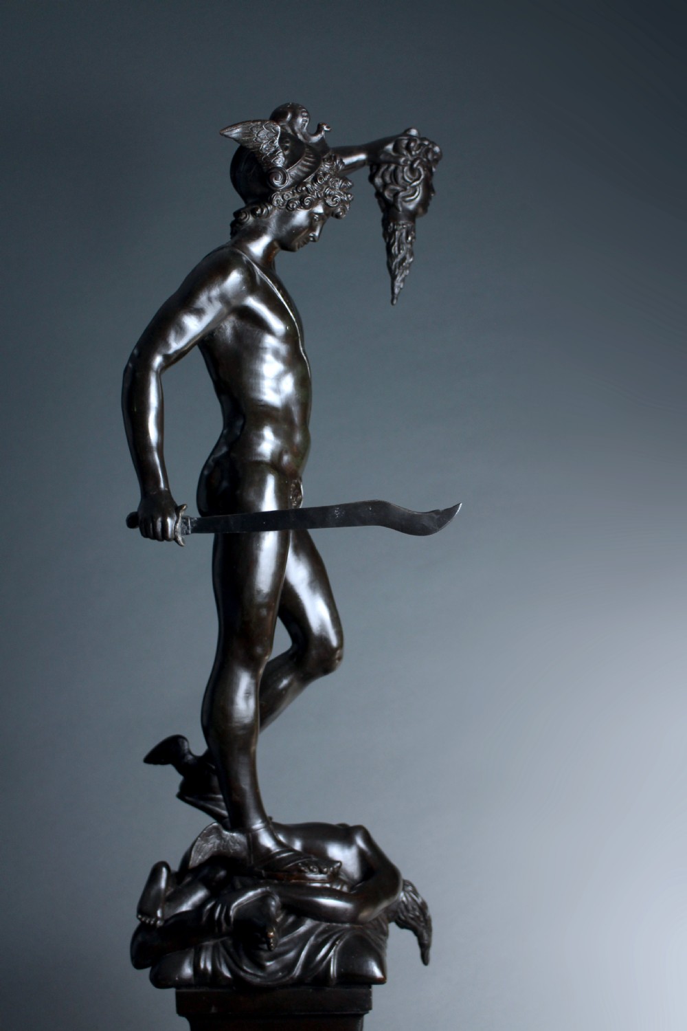 Fine bronze Perseus with the Head of Medusa after Cellini View VI
