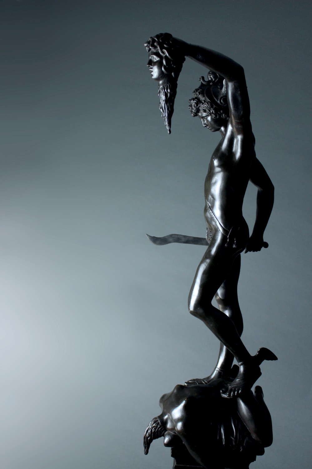 Fine bronze Perseus with the Head of Medusa after Cellini View VII