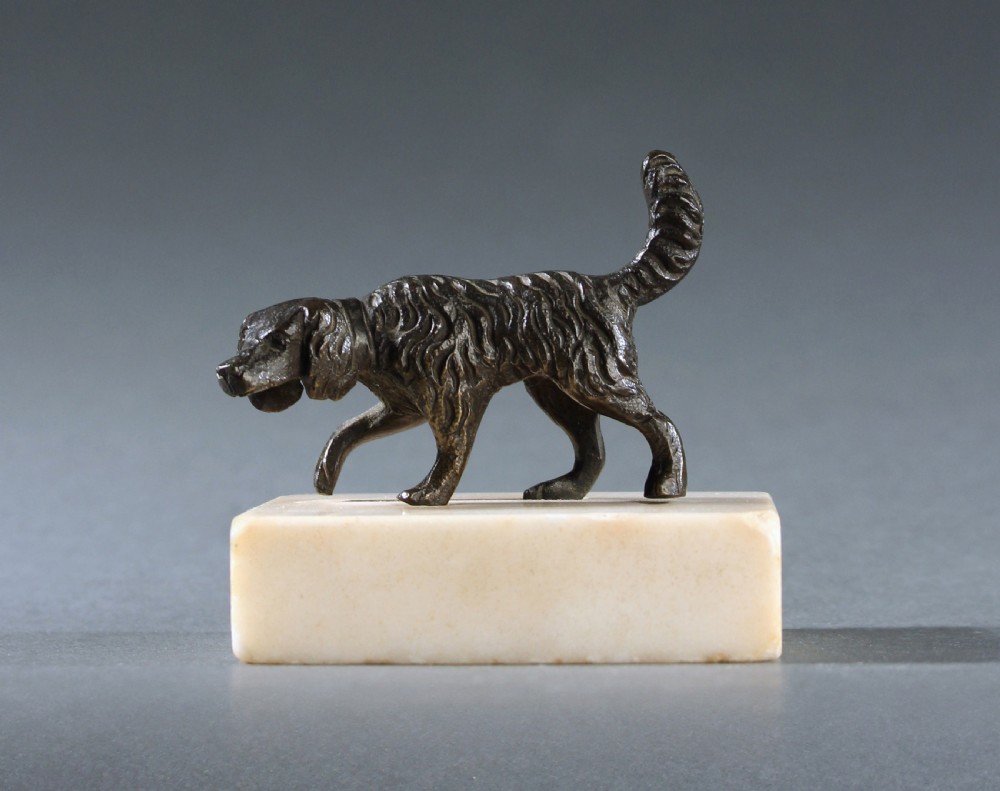Georgian hunting dog paperweight 