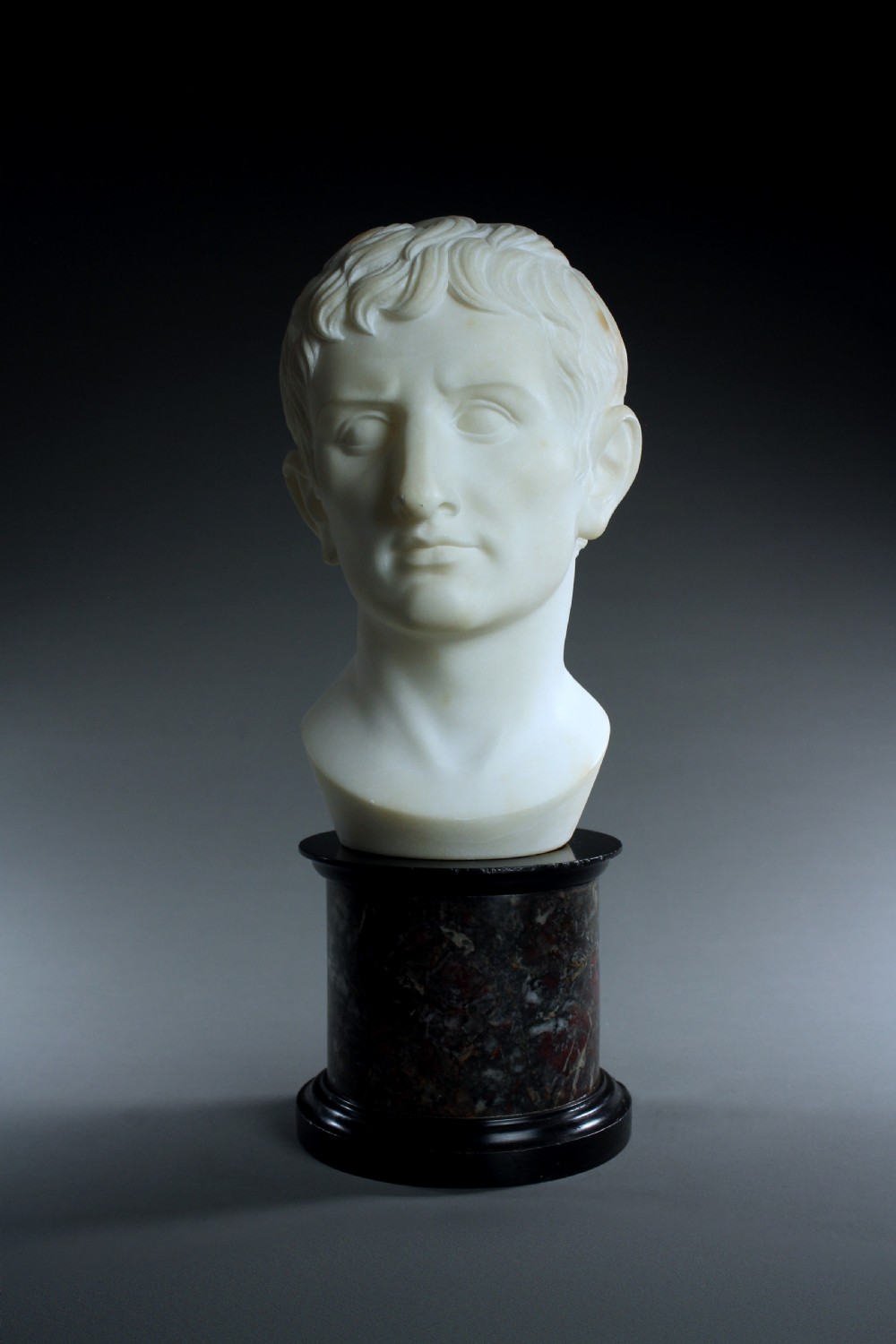 Grand Tour bust of Augustus of Prima Porta View II