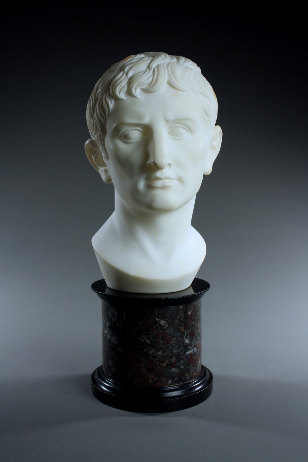 Grand Tour bust of Augustus of Prima Porta View III