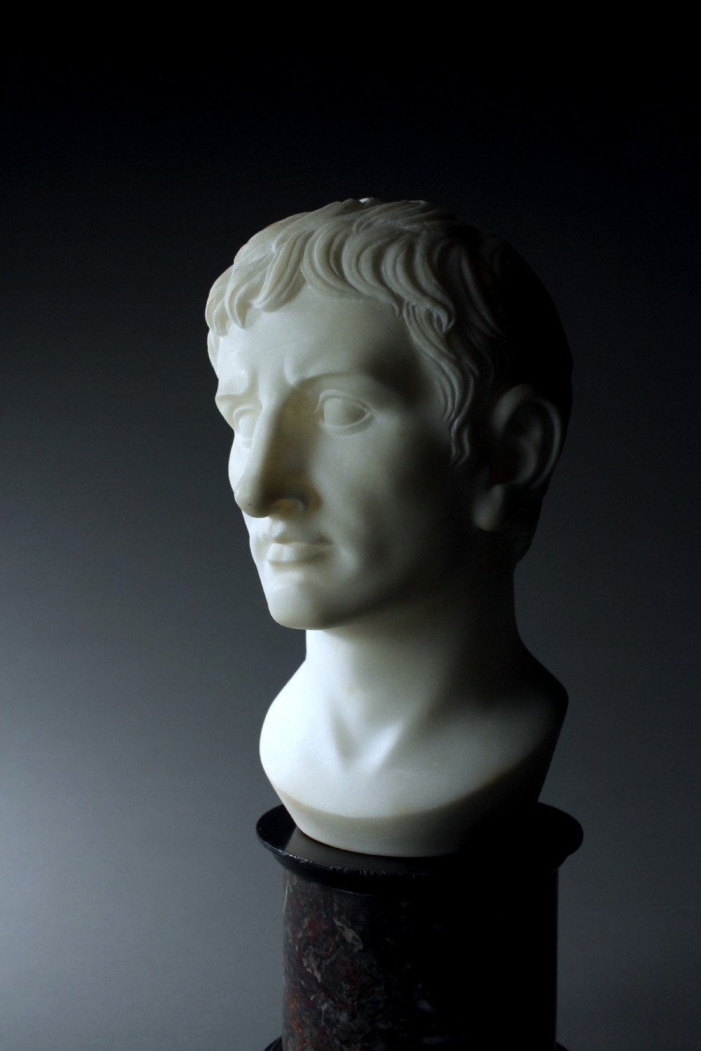 Grand Tour bust of Augustus of Prima Porta View V