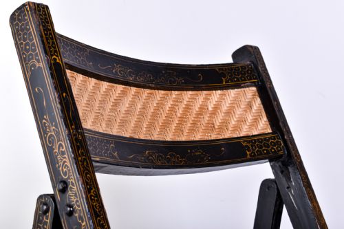 AESTHETIC PERIOD JAPANNED FOLDING CHAIR - ADDITIONAL PHOTO 1
