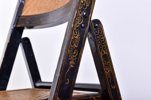 AESTHETIC PERIOD JAPANNED FOLDING CHAIR - ADDITIONAL PHOTO 2