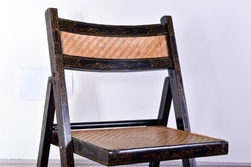 AESTHETIC PERIOD JAPANNED FOLDING CHAIR - ADDITIONAL PHOTO 4