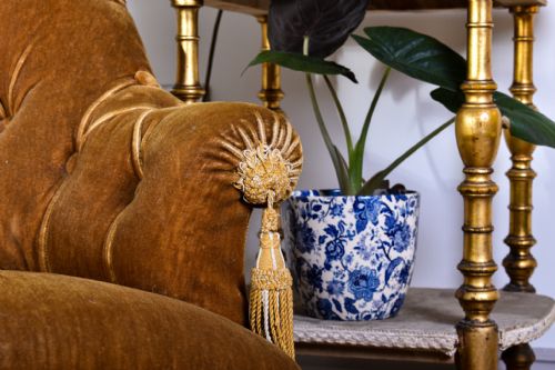 NAPOLEON III BUTTON BACKED ARMCHAIR - ADDITIONAL PHOTO 1