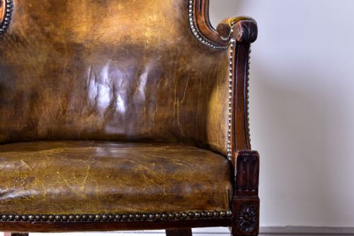 GEORGE III MAHOGANY DESK CHAIR - ADDITIONAL PHOTO 1