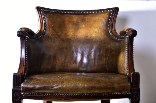 GEORGE III MAHOGANY DESK CHAIR - ADDITIONAL PHOTO 2