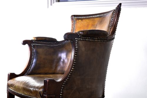 GEORGE III MAHOGANY DESK CHAIR - ADDITIONAL PHOTO 4